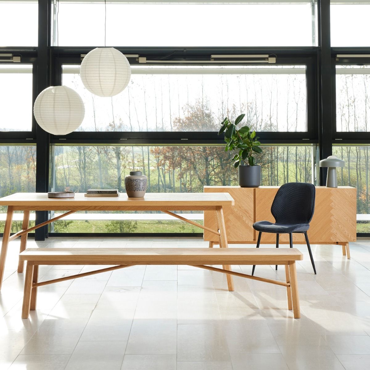 Femke Dining Chair in Anthracite Set of 4 - INSIDE HOUSE