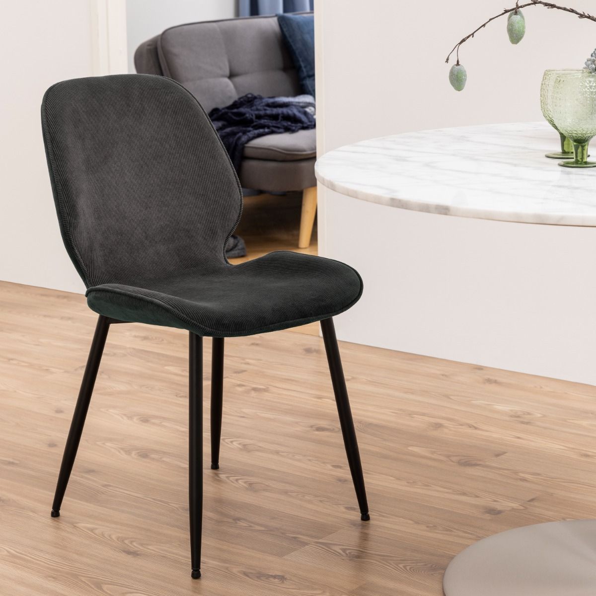 Femke Dining Chair in Anthracite Set of 4 - INSIDE HOUSE