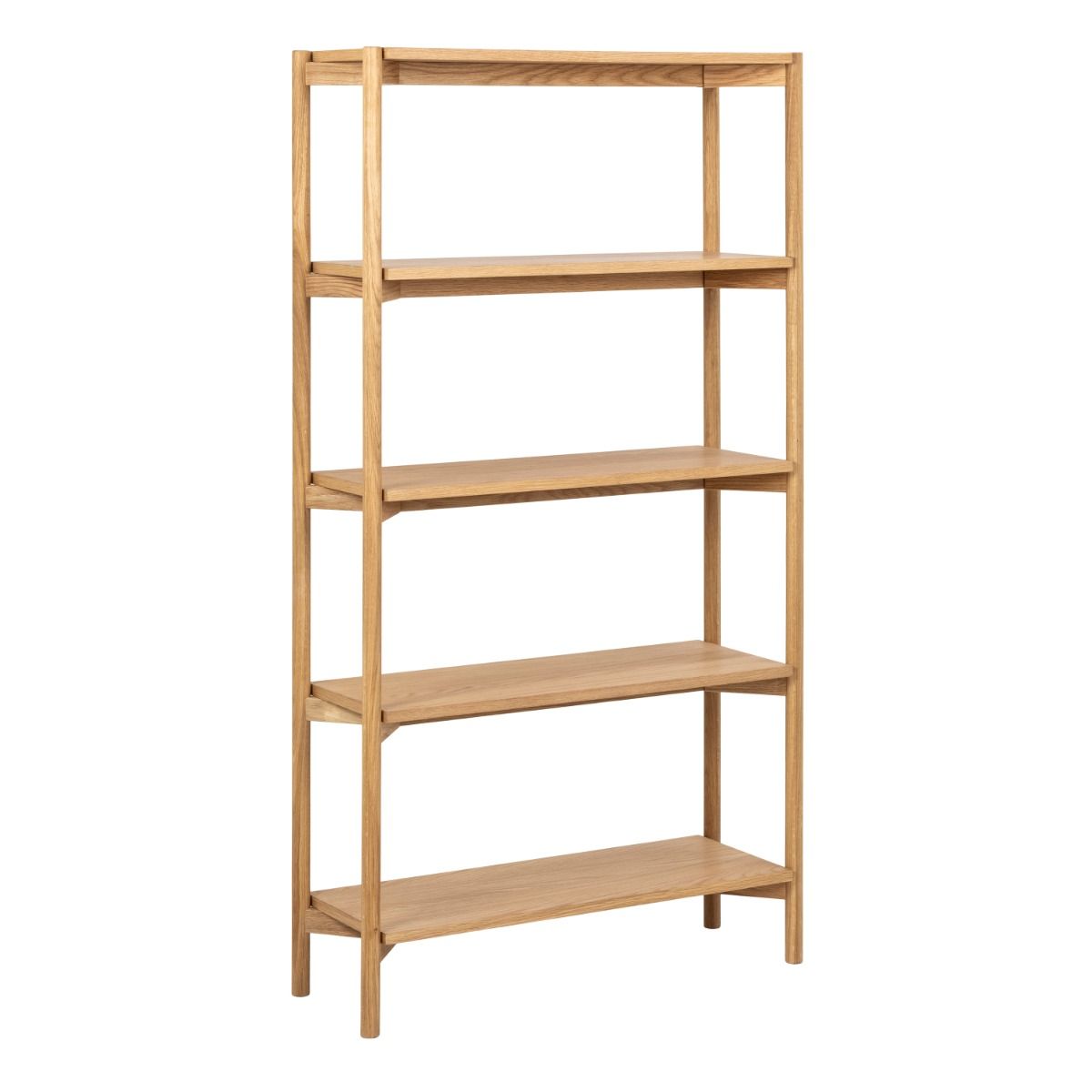 Braidwood Tall Bookcase with 5 Shelves in Oak - INSIDE HOUSE