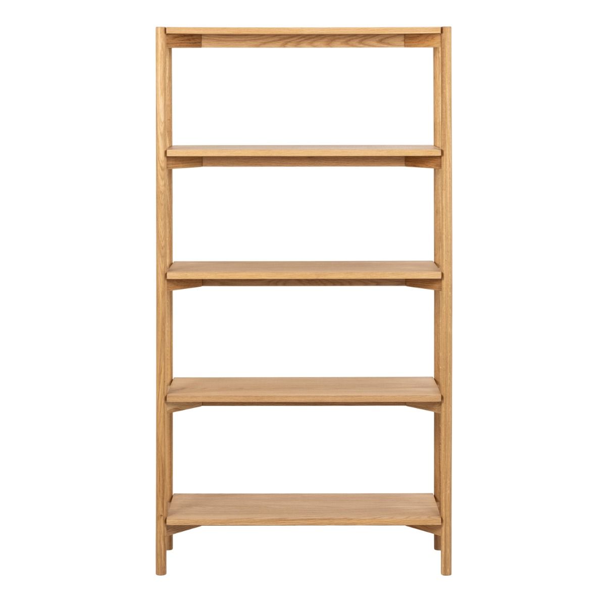 Braidwood Tall Bookcase with 5 Shelves in Oak - INSIDE HOUSE