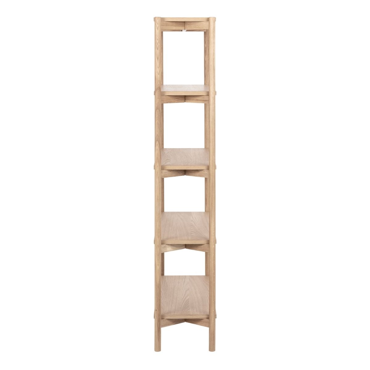 Braidwood Tall Bookcase with 5 Shelves in White Oak - INSIDE HOUSE