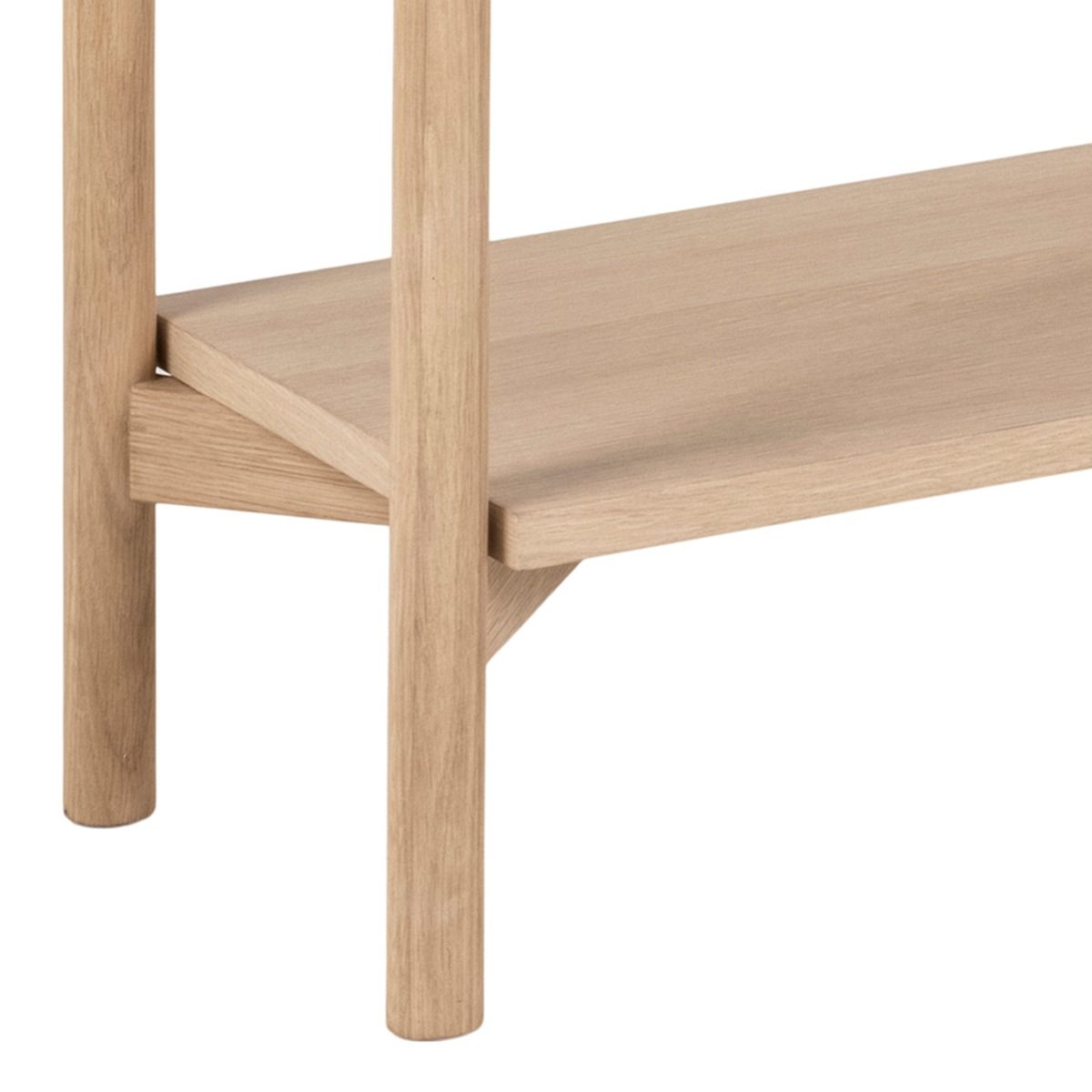 Braidwood Low Wide Bookcase with 3 Shelves in White Oak - INSIDE HOUSE