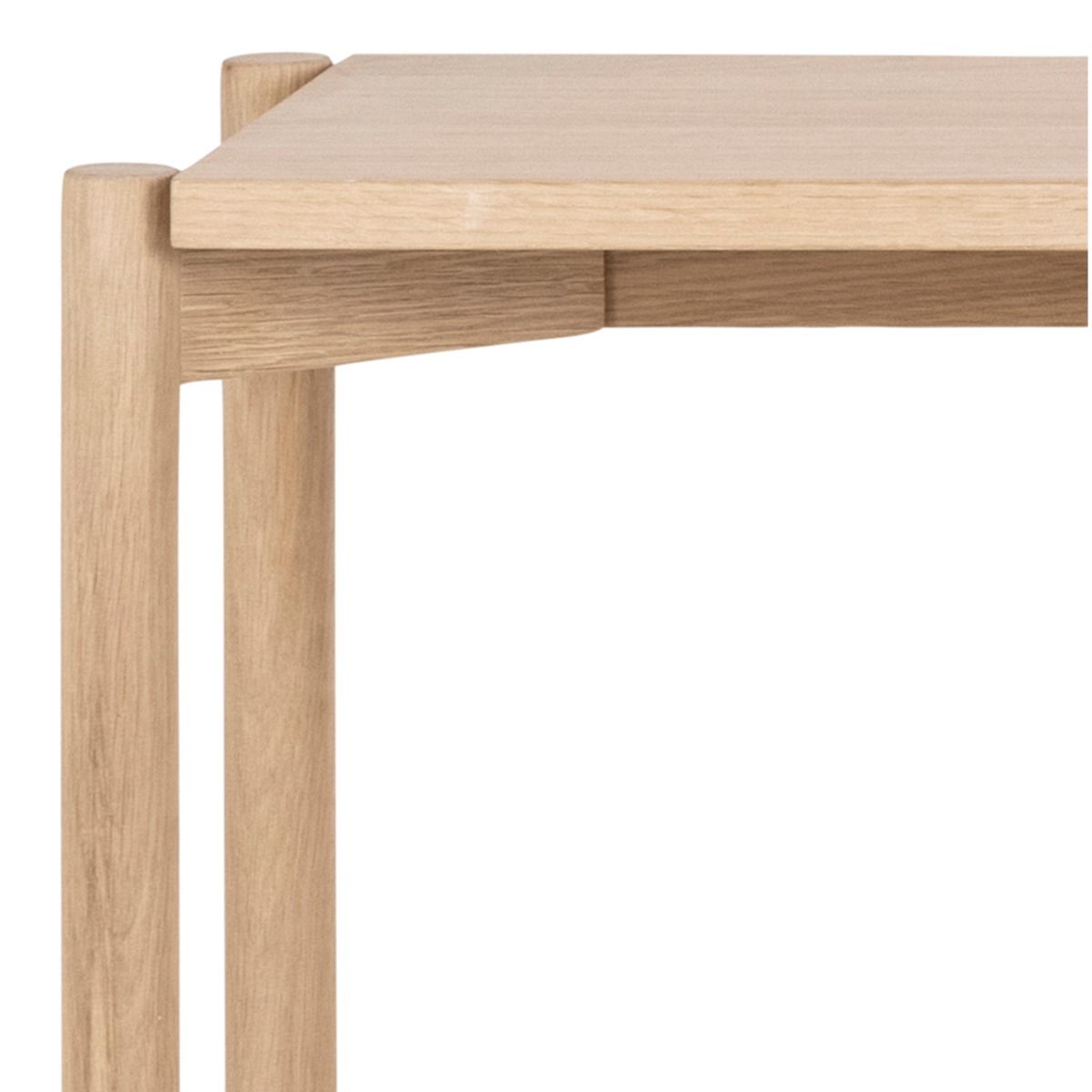 Braidwood Low Wide Bookcase with 3 Shelves in White Oak - INSIDE HOUSE