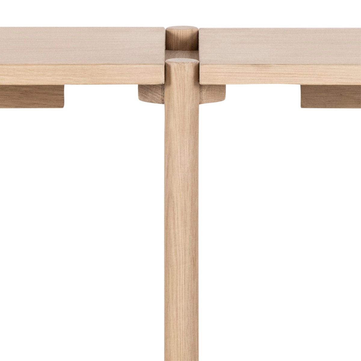 Braidwood Low Wide Bookcase with 3 Shelves in White Oak - INSIDE HOUSE