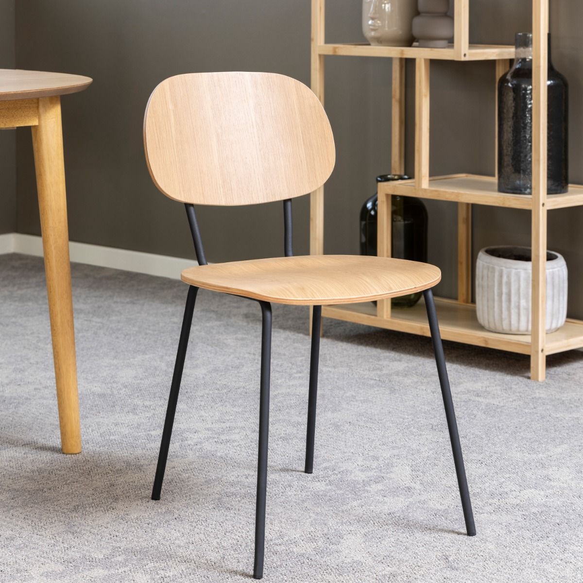 Amira Dining Chairs Set of 2 in Oak - INSIDE HOUSE