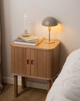 Langley Square Bedside Table in Oak