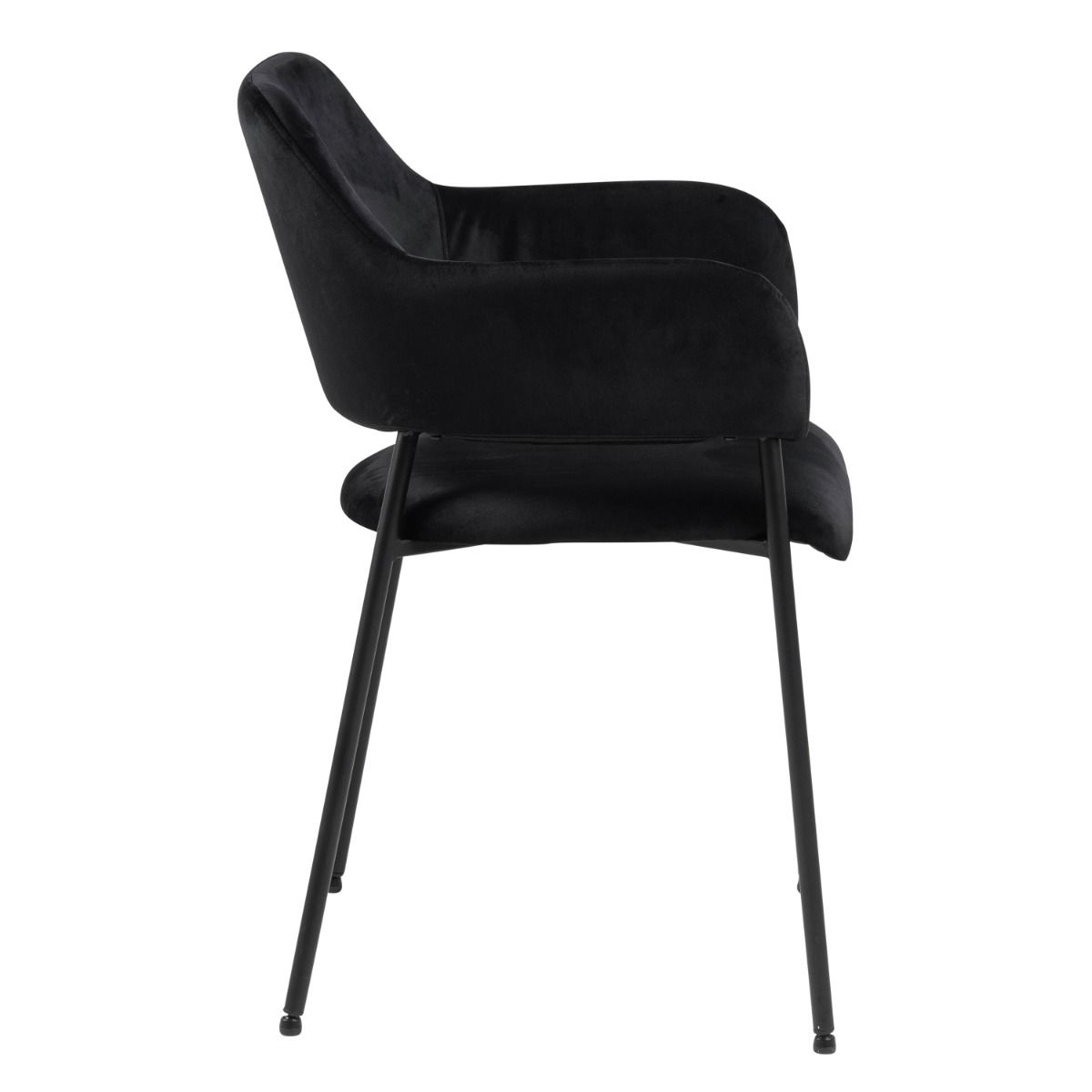 Lima Dining Chair with Armrest in Black Set of 2 - INSIDE HOUSE