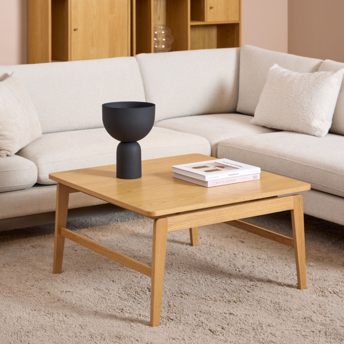 Essex Square Coffee Table in Oak - INSIDE HOUSE