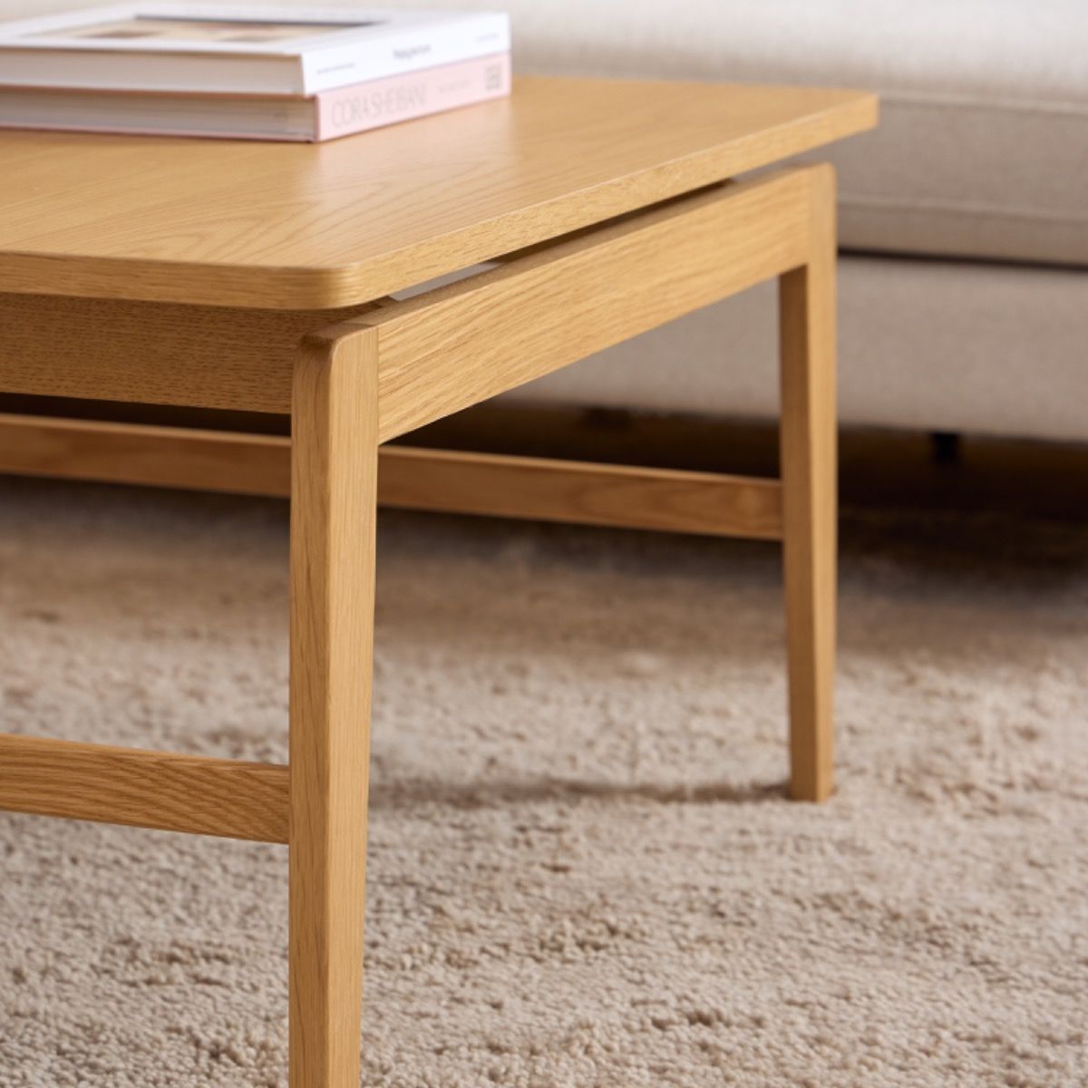 Essex Square Coffee Table in Oak - INSIDE HOUSE