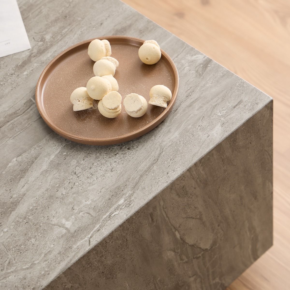 Dice Square Coffee Table in Grey Marble - INSIDE HOUSE