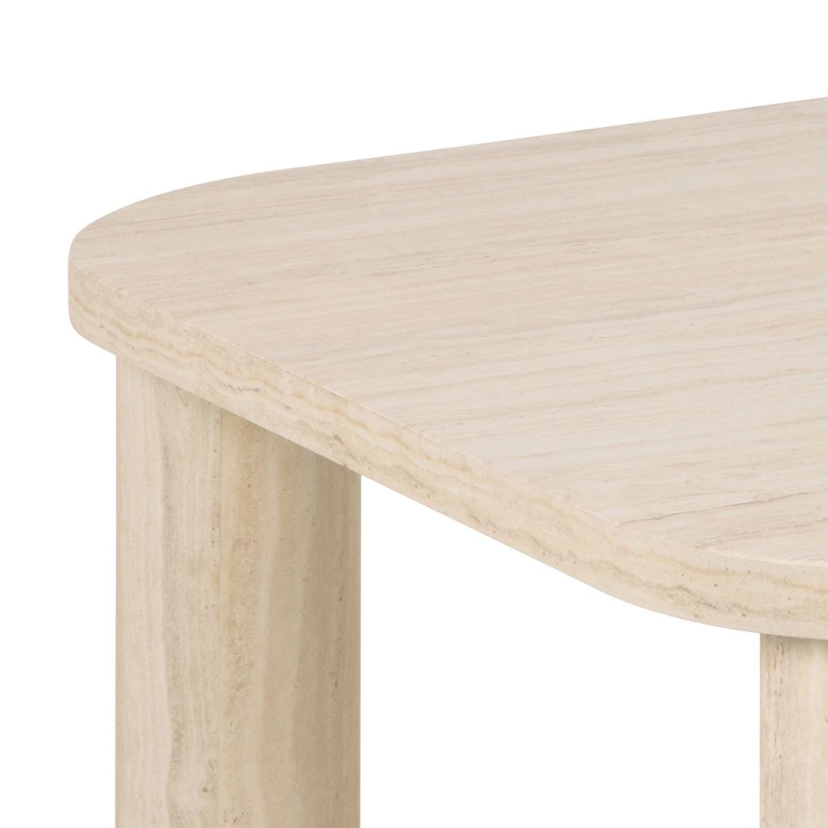 Solano Rectangular Coffee Table – Light Travertine Effect - INSIDE HOUSE