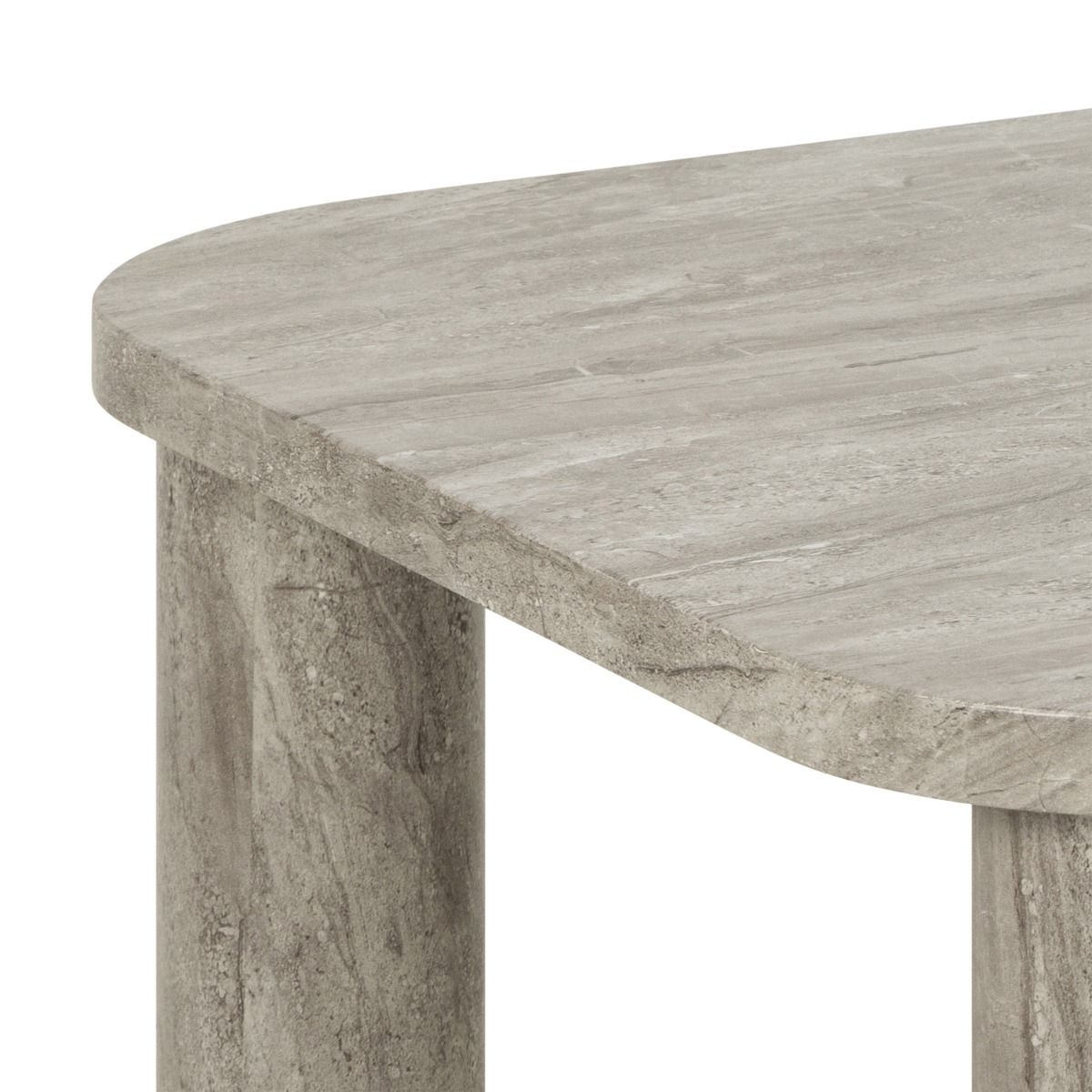 Solano Rectangular Coffee Table – Grey Marble Effect - INSIDE HOUSE