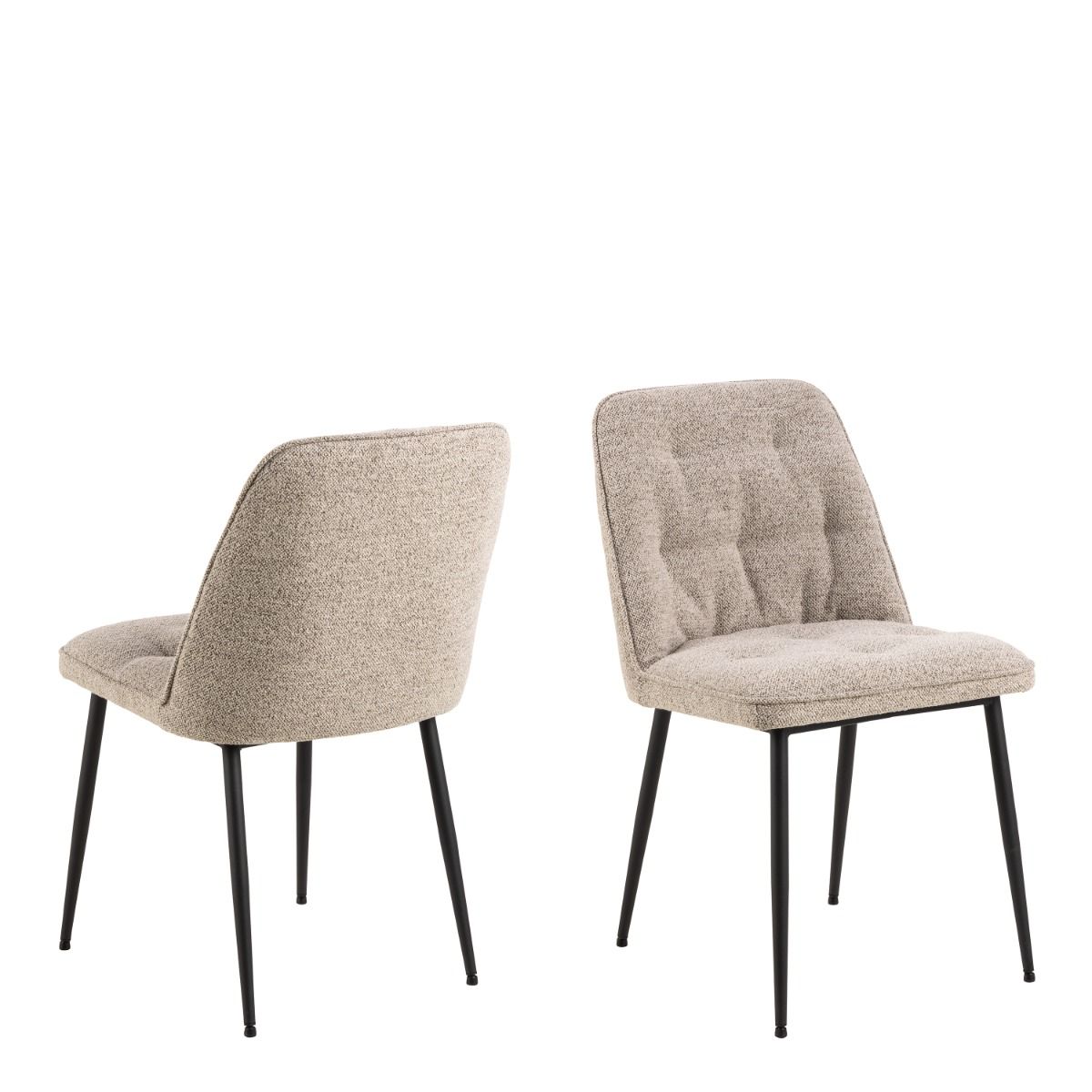 Brooke Dining Chair in Monza Beige Set of 2 - INSIDE HOUSE
