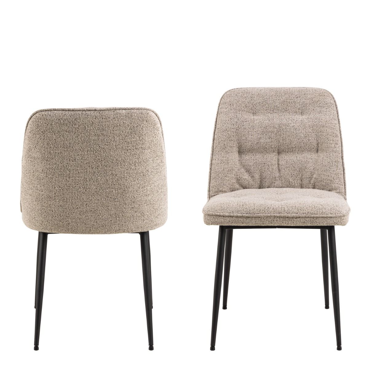 Brooke Dining Chair in Monza Beige Set of 2 - INSIDE HOUSE