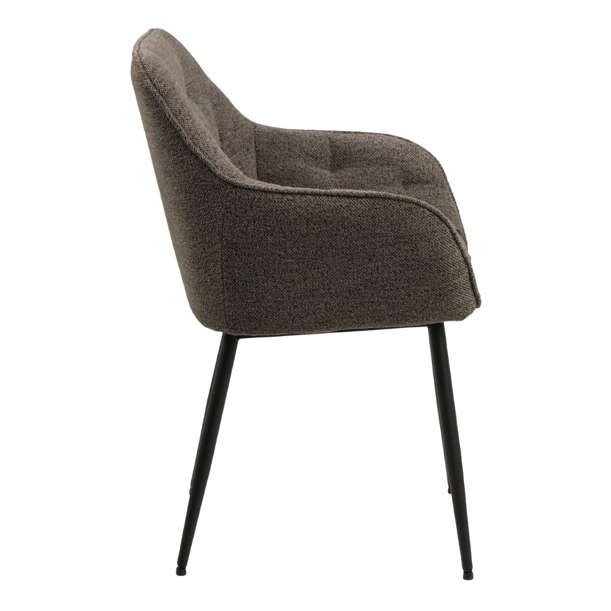 Brooke Dining Chair with Armrest in Taupe Set of 2 - INSIDE HOUSE