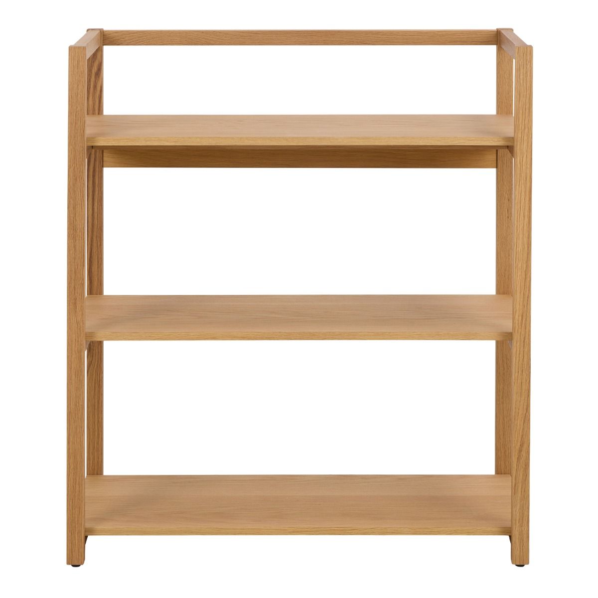 Ludza Rectangular Bookcase With 3 Shelves in Oak - INSIDE HOUSE