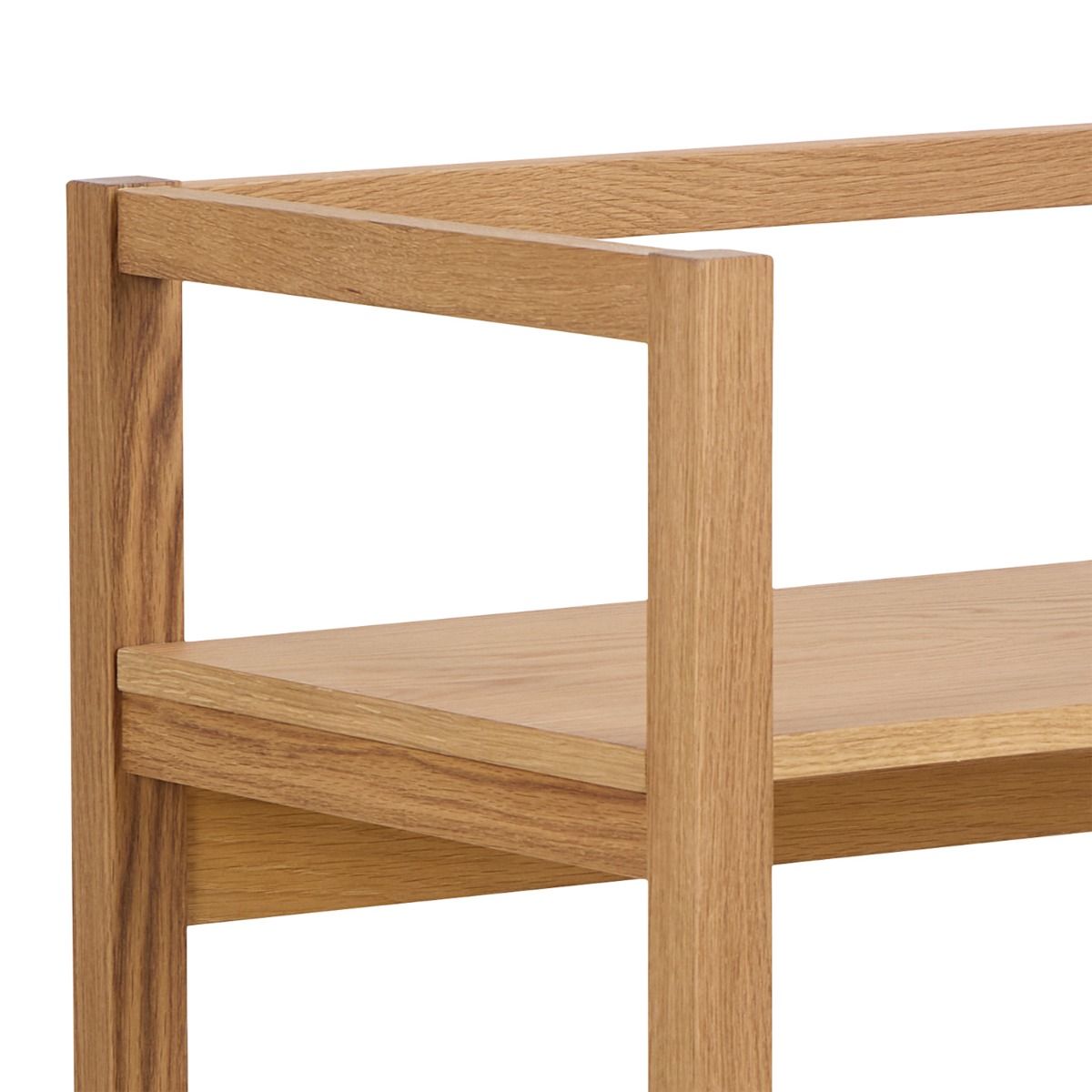 Ludza Rectangular Bookcase With 3 Shelves in Oak - INSIDE HOUSE