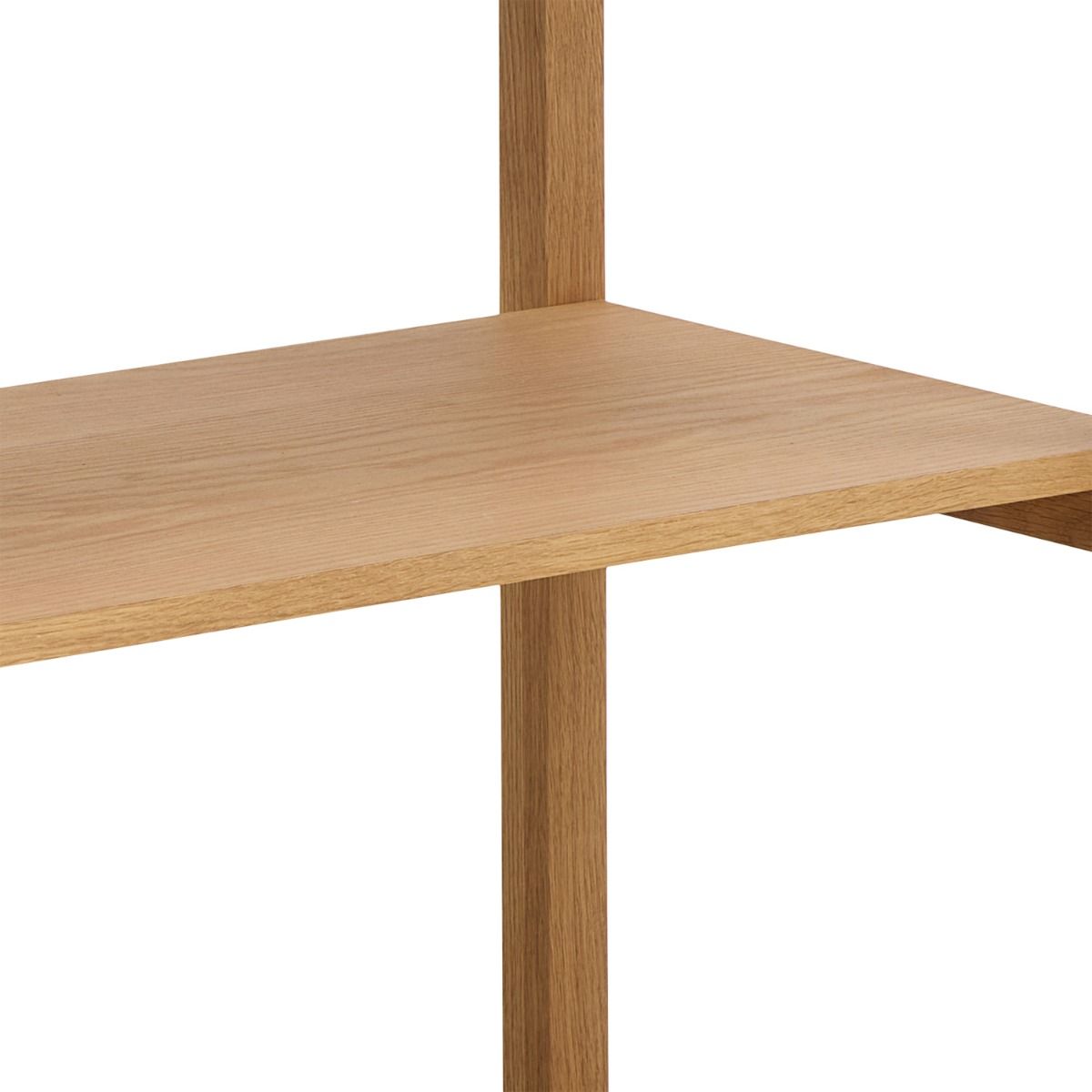 Ludza Rectangular Bookcase With 3 Shelves in Oak - INSIDE HOUSE