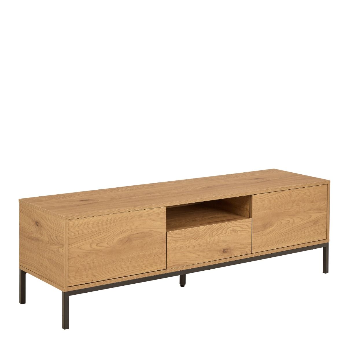 Seaford TV Unit 2 Doors 1 Drawer in Matt Wild Oak - INSIDE HOUSE