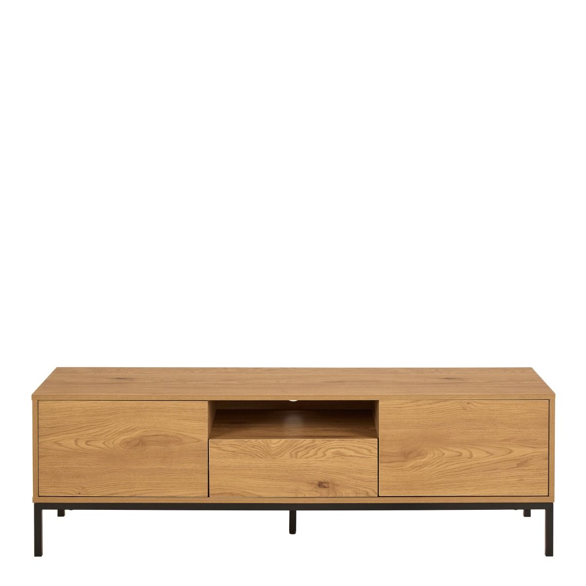 Seaford TV Unit 2 Doors 1 Drawer in Matt Wild Oak - INSIDE HOUSE
