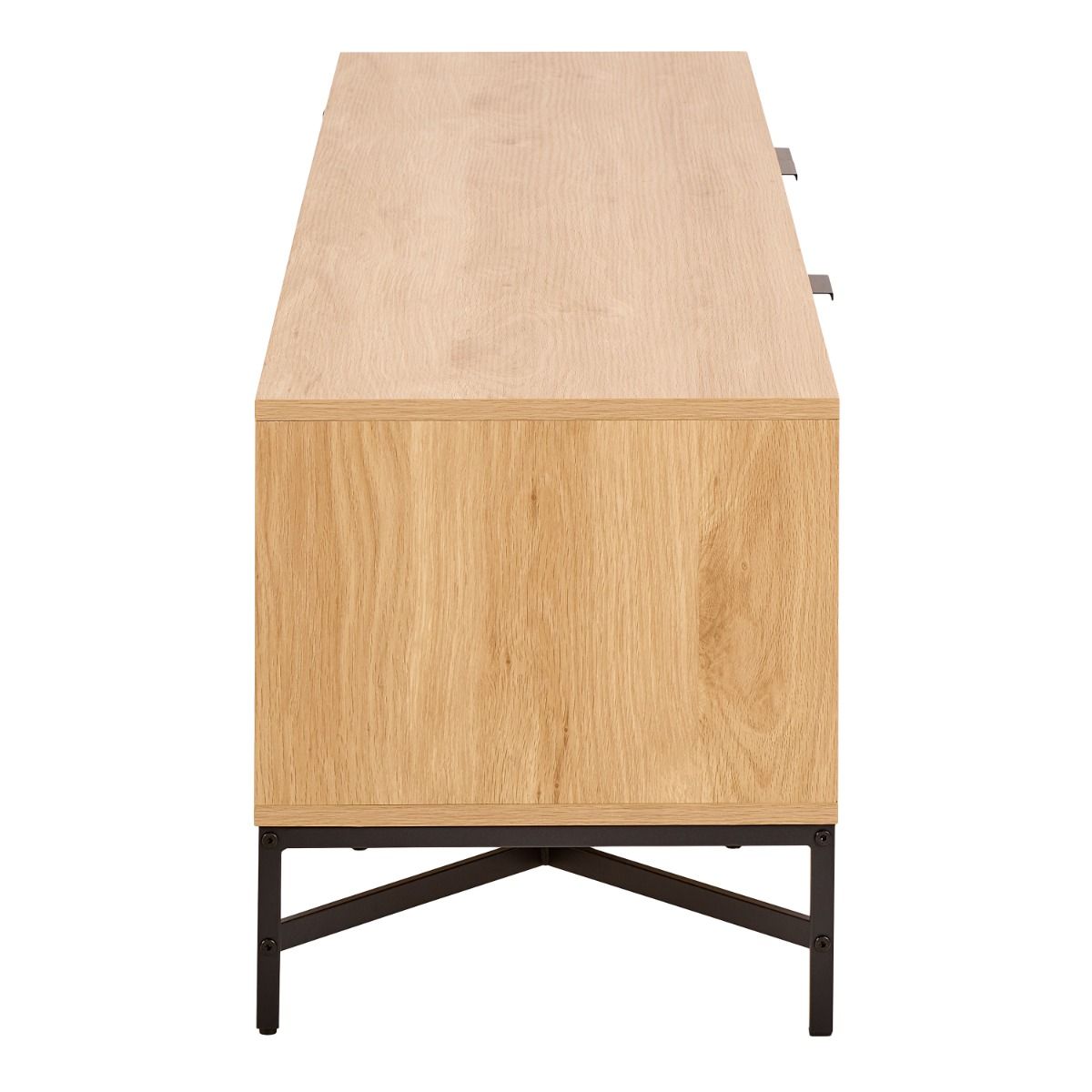 Jaipur TV Unit With 3 Doors 176cm Wide in Oak - INSIDE HOUSE