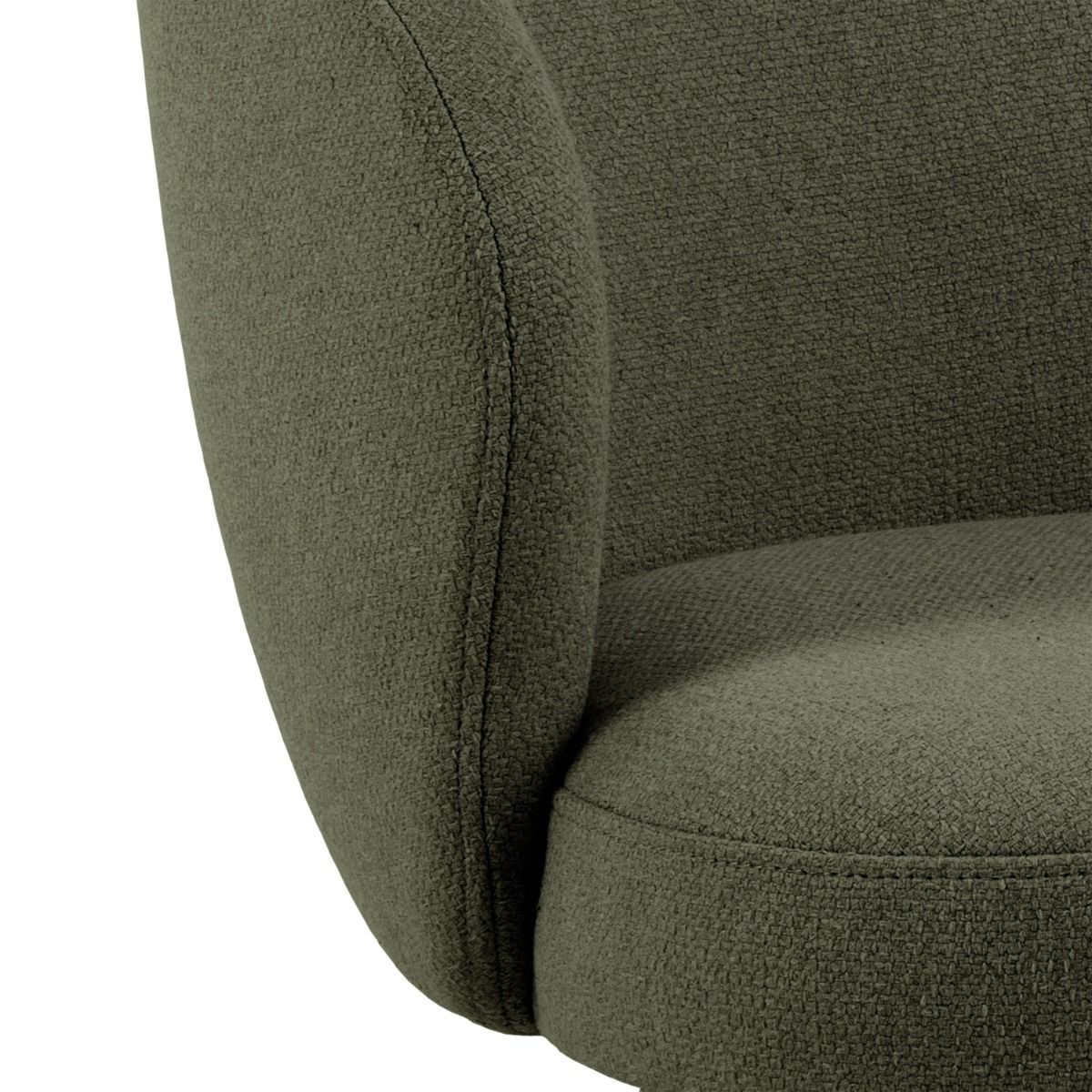 Darlene Dining Chair with Armrest and Swivel Function in Green - INSIDE HOUSE