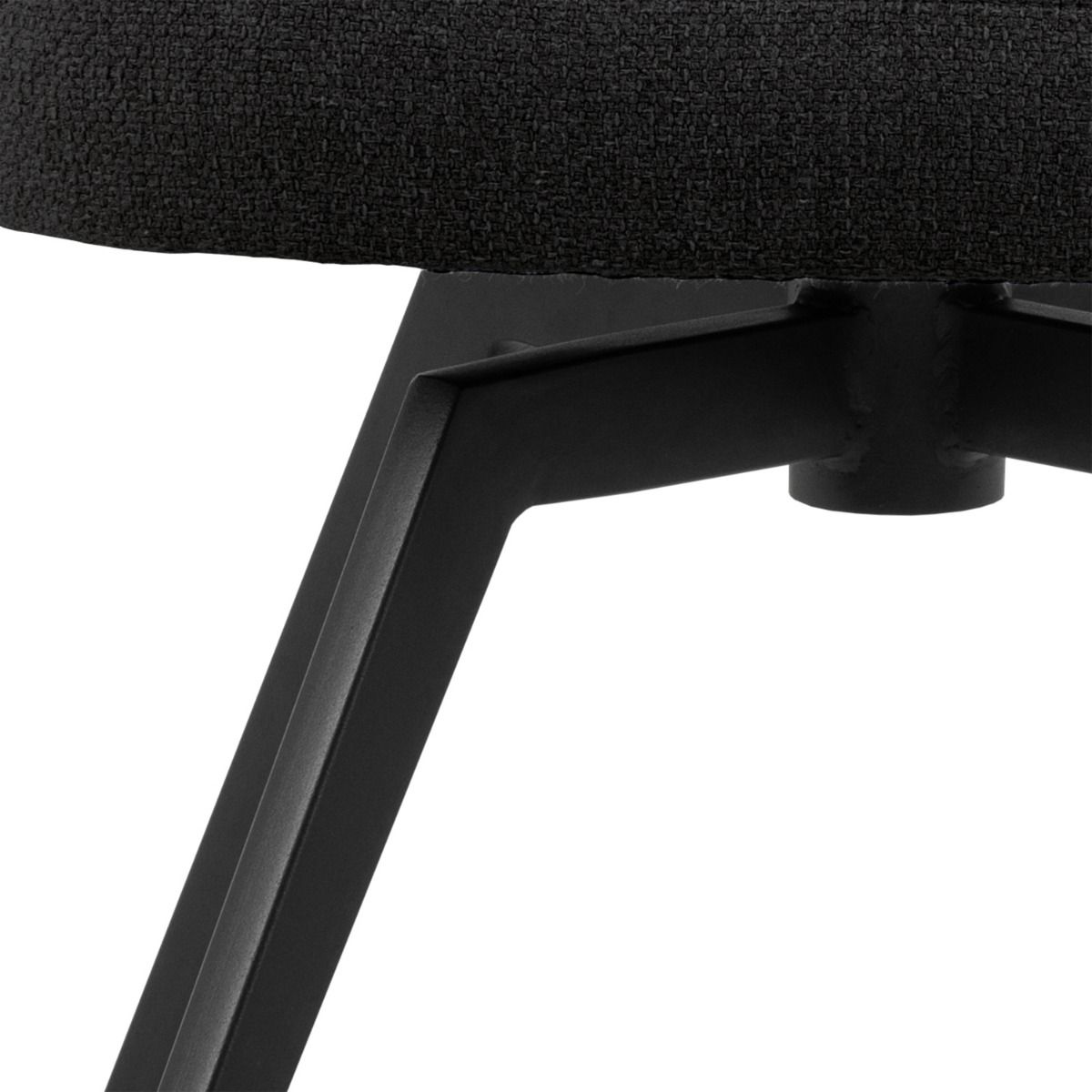 Darlene Dining Chair with Armrest and Swivel Function in Black - INSIDE HOUSE