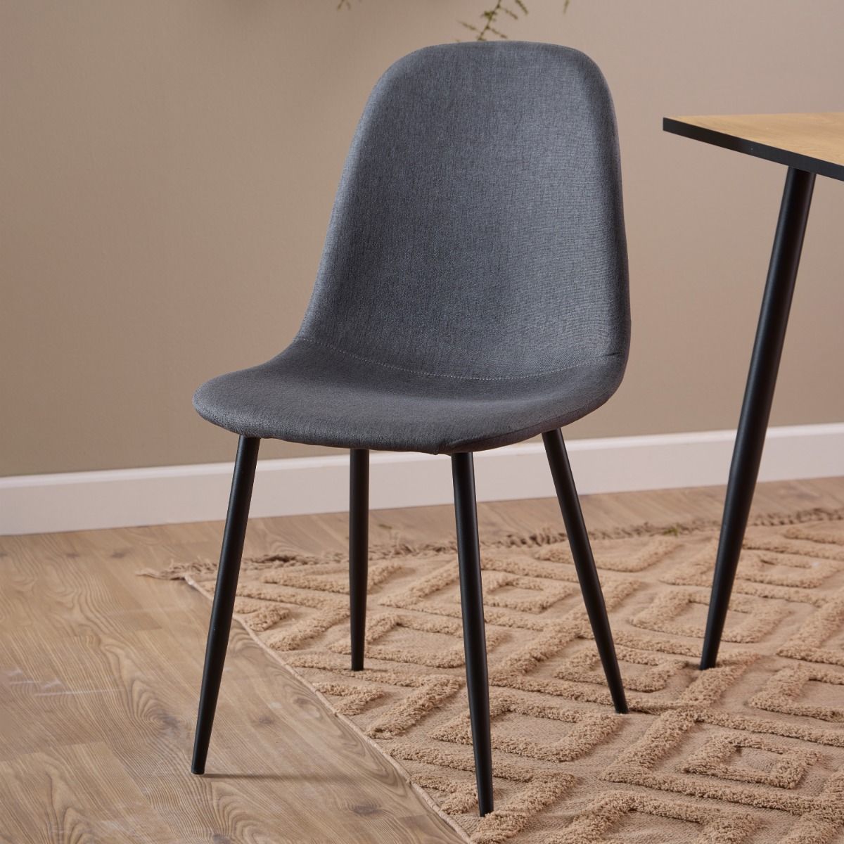 Celia Dining Chair in Light Grey Set of 4 - INSIDE HOUSE