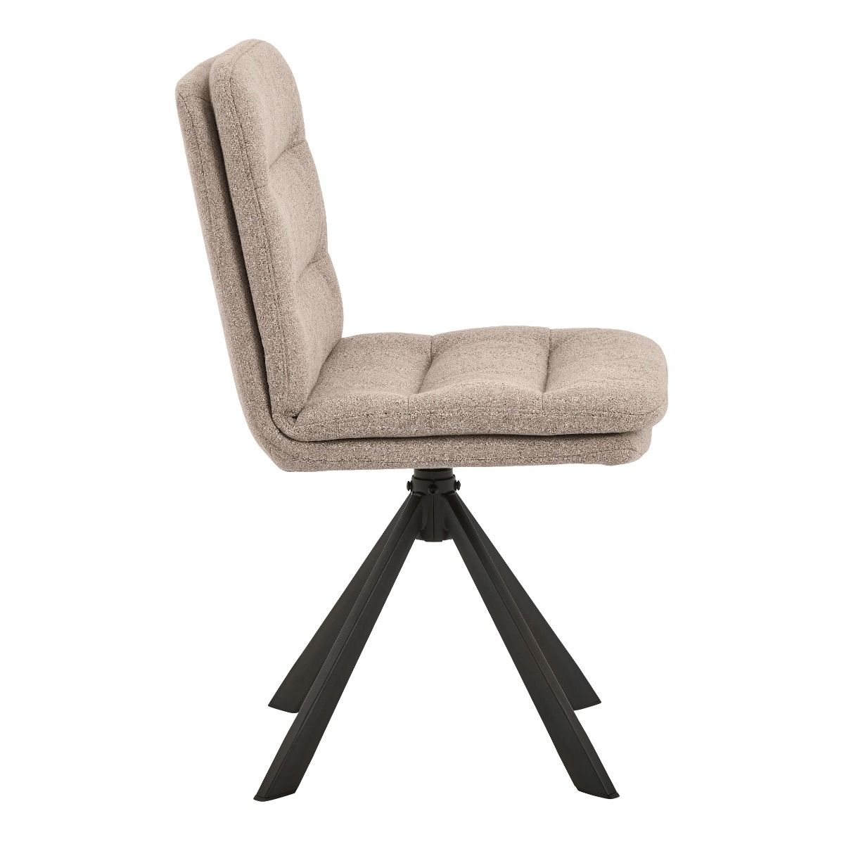 Dean Beige Swivel Dining Chair Set of 2 - INSIDE HOUSE