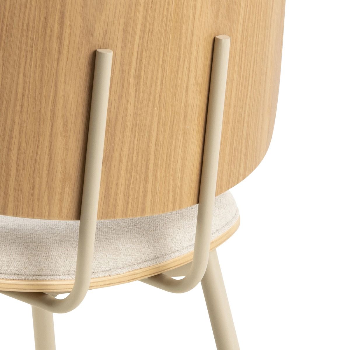 Owen Dining Chair in Apia Fabric Beige Set of 2 - INSIDE HOUSE