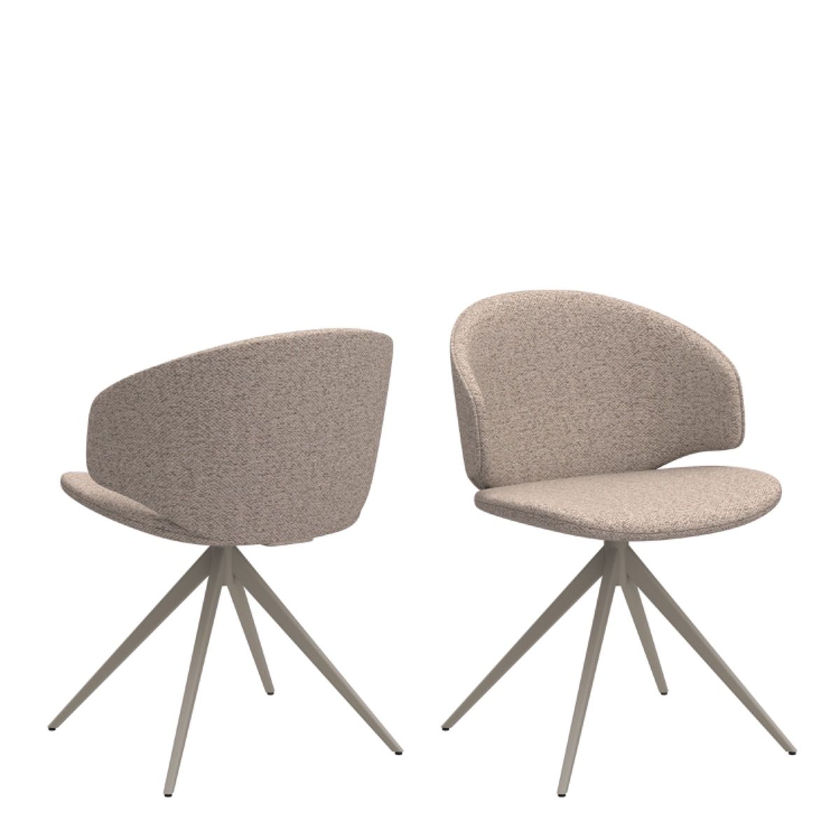 Ella Swivel Beige Dining Chair - INSIDE HOUSE