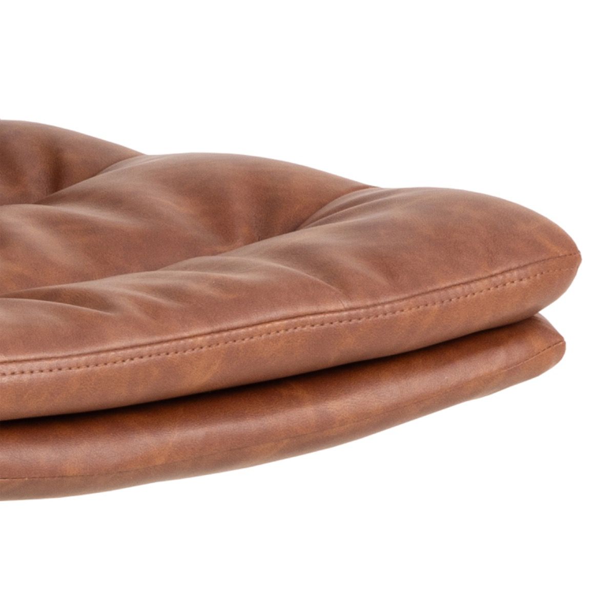 Dean Brandy PU Swivel Dining Chair Set of 2 - INSIDE HOUSE