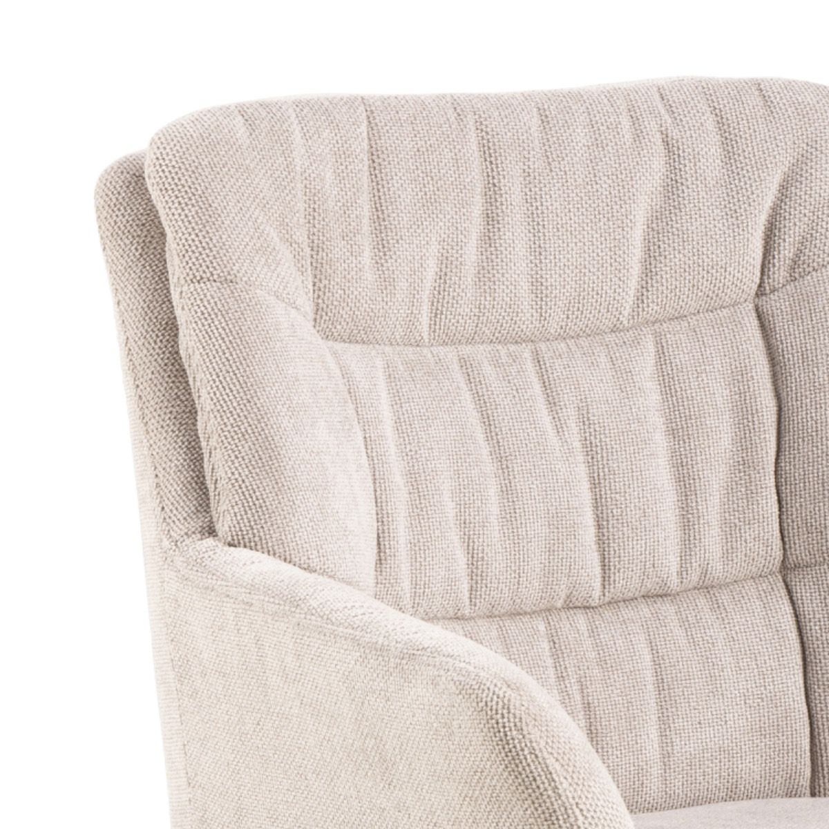 Alonso Swivel Cream Dining Chair with Armrest Set of 2 - INSIDE HOUSE