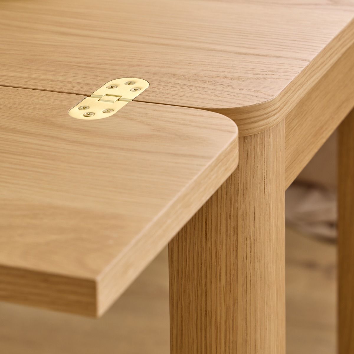 Southampton Extendable Rectangular Dining Table 45-90cm in Matt Oak - INSIDE HOUSE