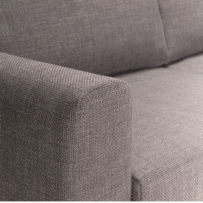 Omaha 2 Seater Sofa in Light Grey Brown Fabric