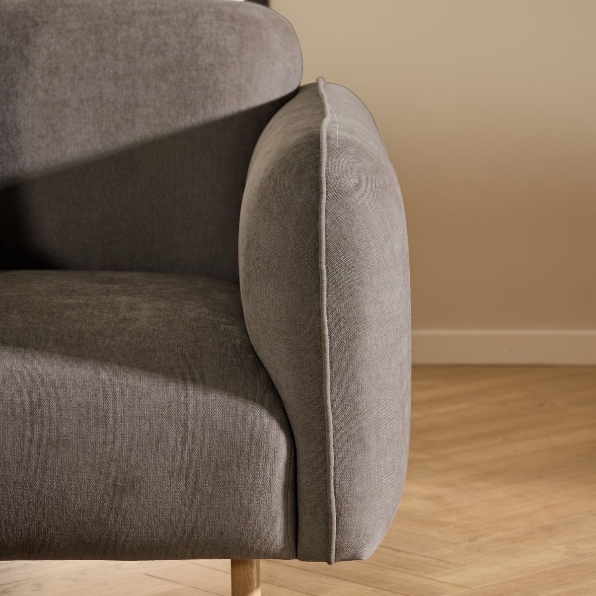 Westham 3 Seater Sofa in Fay Dusty Brown Fabric - INSIDE HOUSE