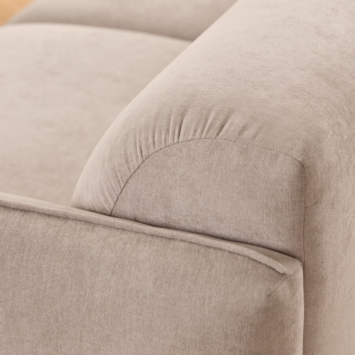 Westham 3 Seater Sofa in Fay Beige Fabric - INSIDE HOUSE