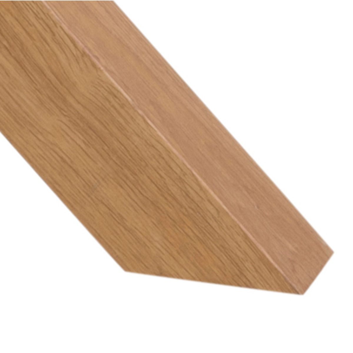 Heaven Round Dining Table with Glass Top and Oak-Look Steel Base 119 x 75.5 cm - INSIDE HOUSE