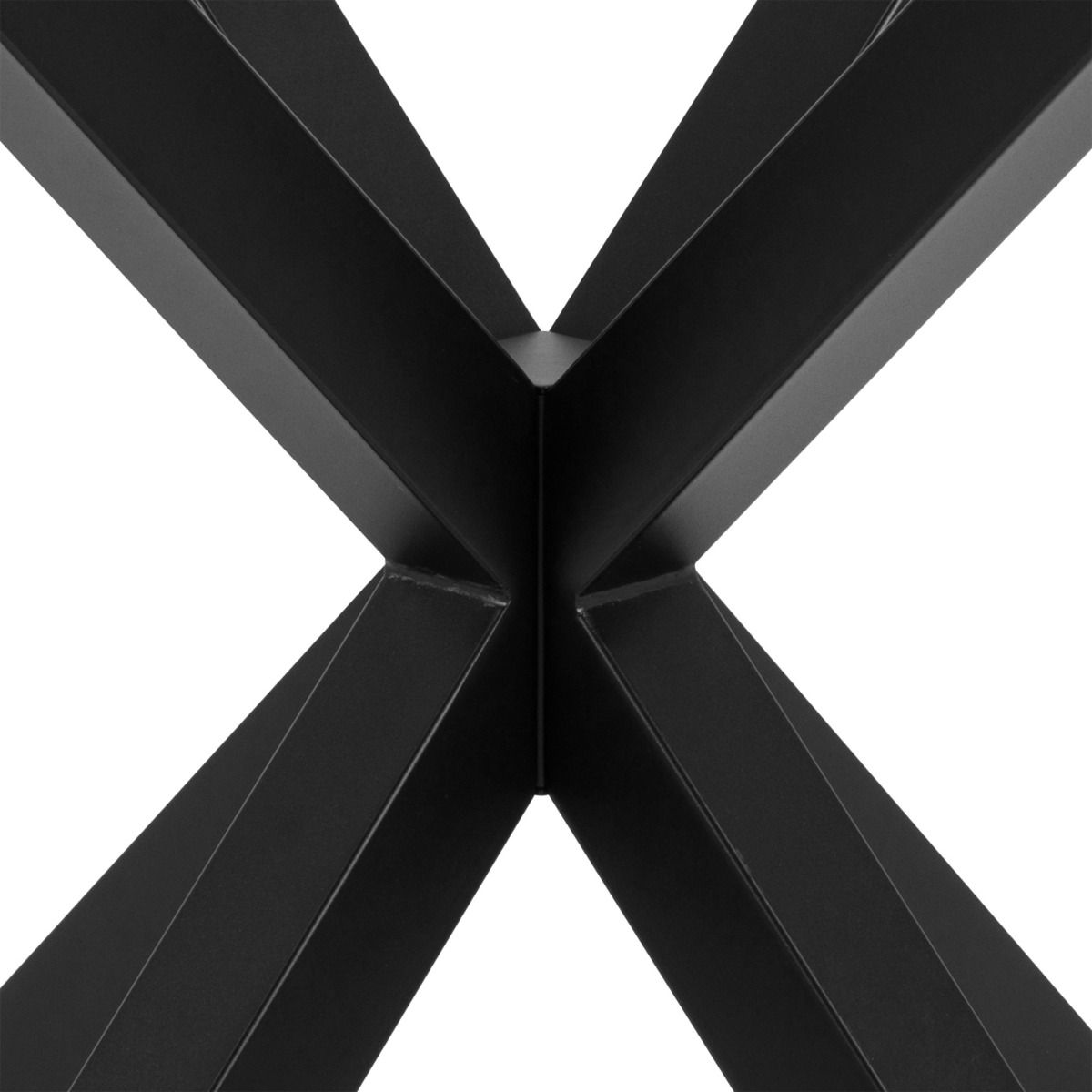 Heaven Round Dining Table with Clear Glass Top and Black Legs 119 x 75.5 cm - INSIDE HOUSE