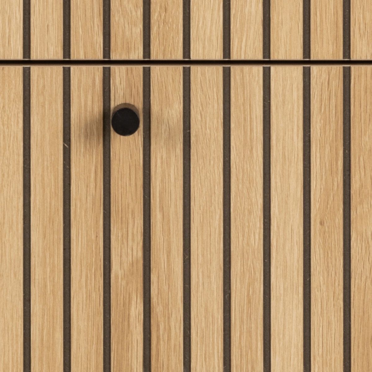 Albany Chest of 4 Drawers in Oak / Black Legs - INSIDE HOUSE