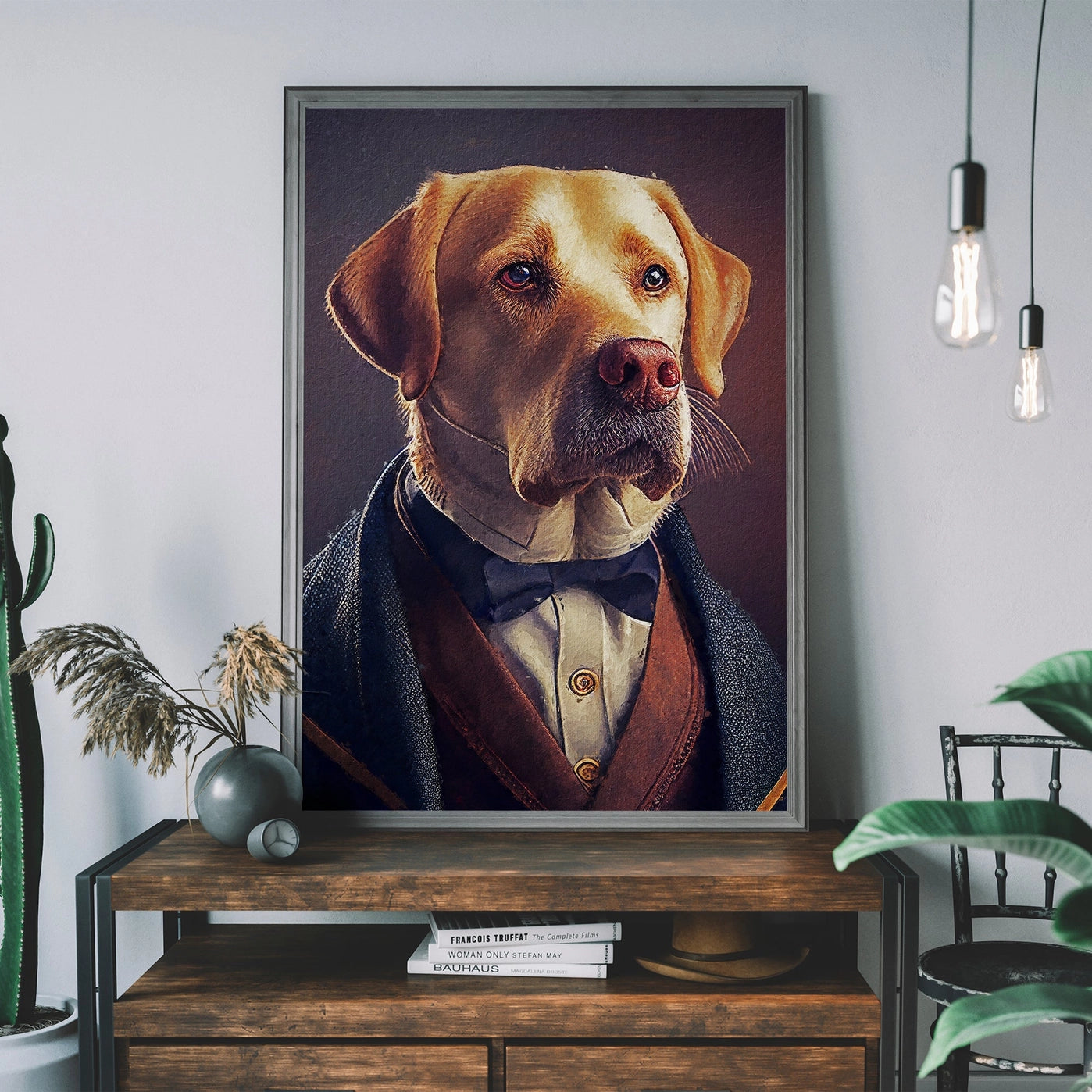Yellow Labrador Animal Head Print - INSIDE HOUSE