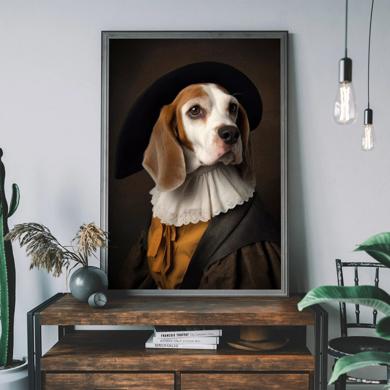 Beagle Dog Portrait Print - INSIDE HOUSE