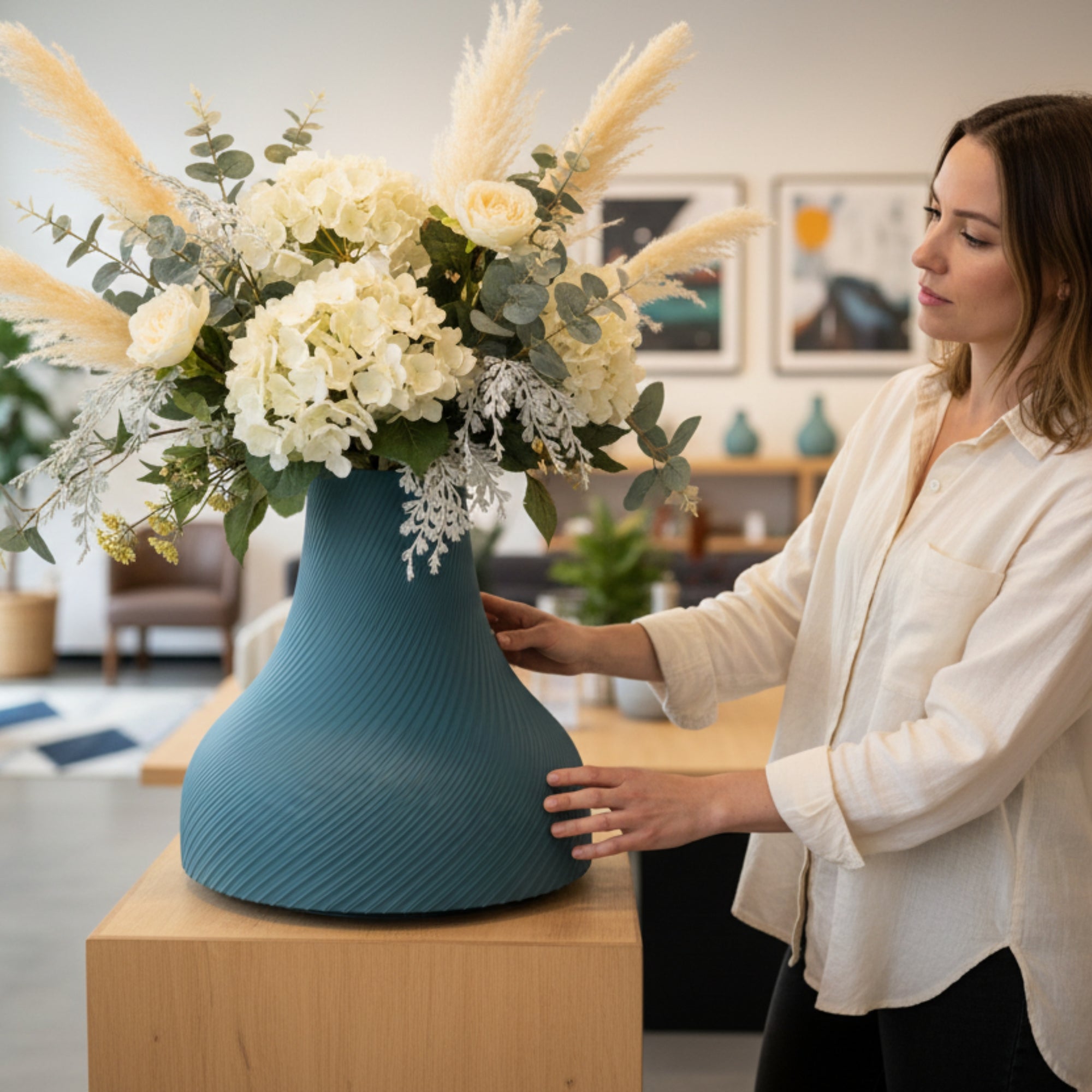 Base Vase for Faux or Real Flowers / Planter - INSIDE HOUSE