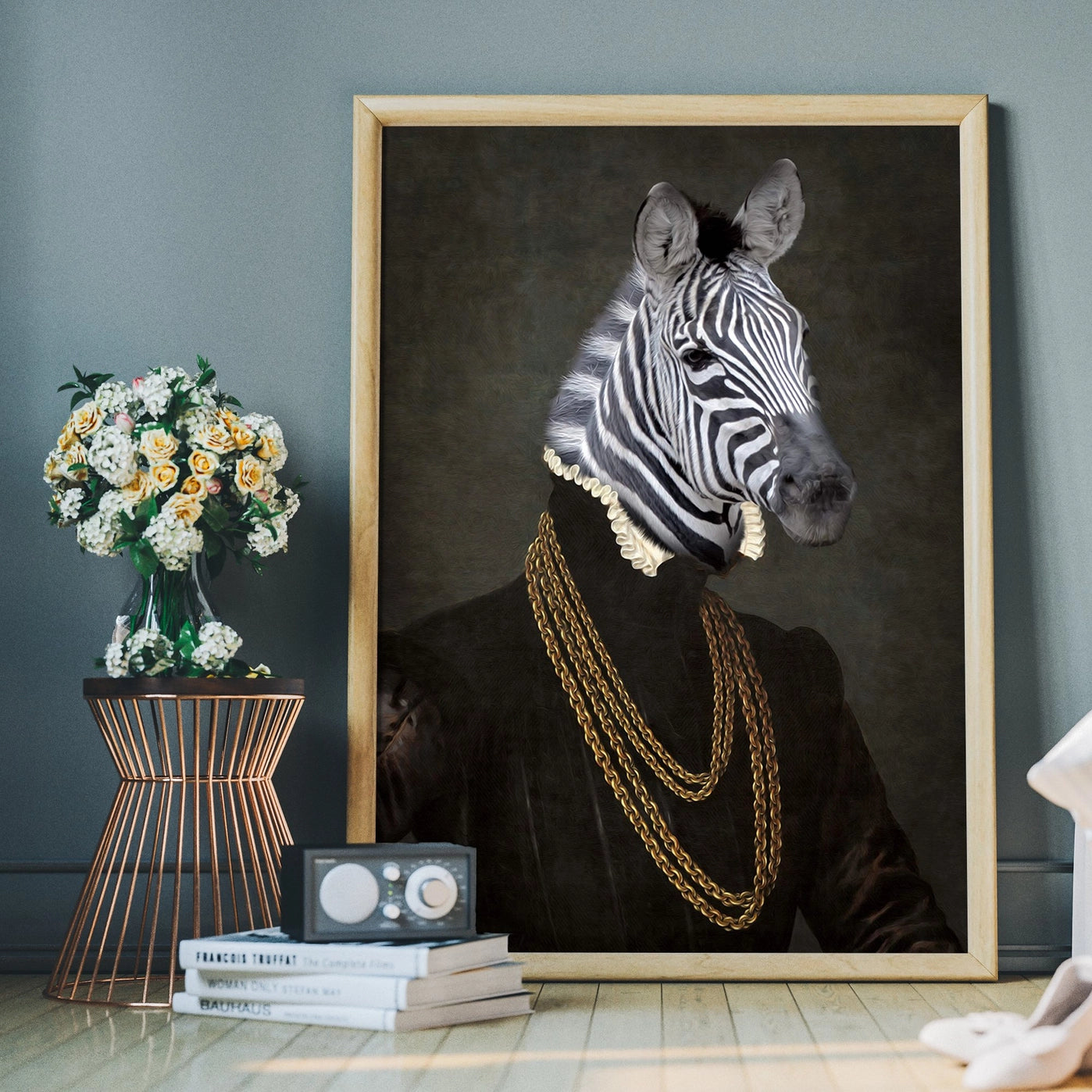 Zebra Portrait - INSIDE HOUSE