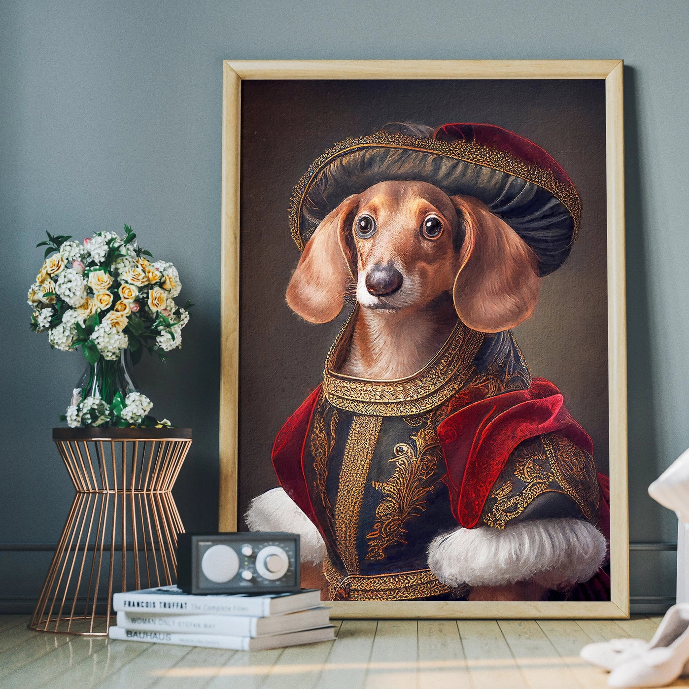 Dachshund Dog Animal Head Print - INSIDE HOUSE