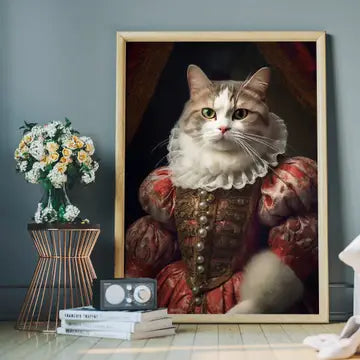 Shorthair Cat Animal Portrait Print - INSIDE HOUSE