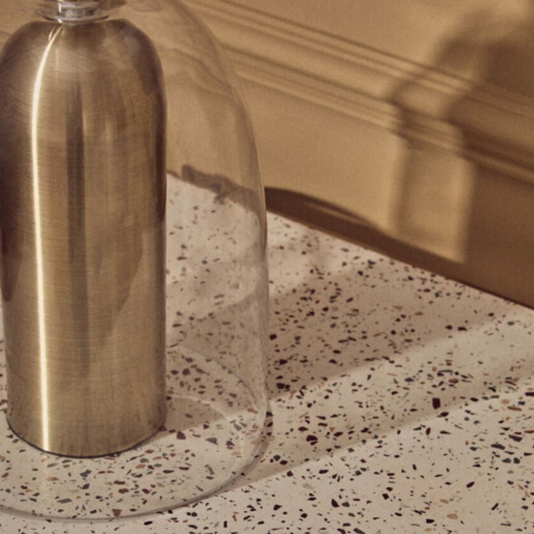 Alaric Glass Dome Brass Table Lamp - INSIDE HOUSE