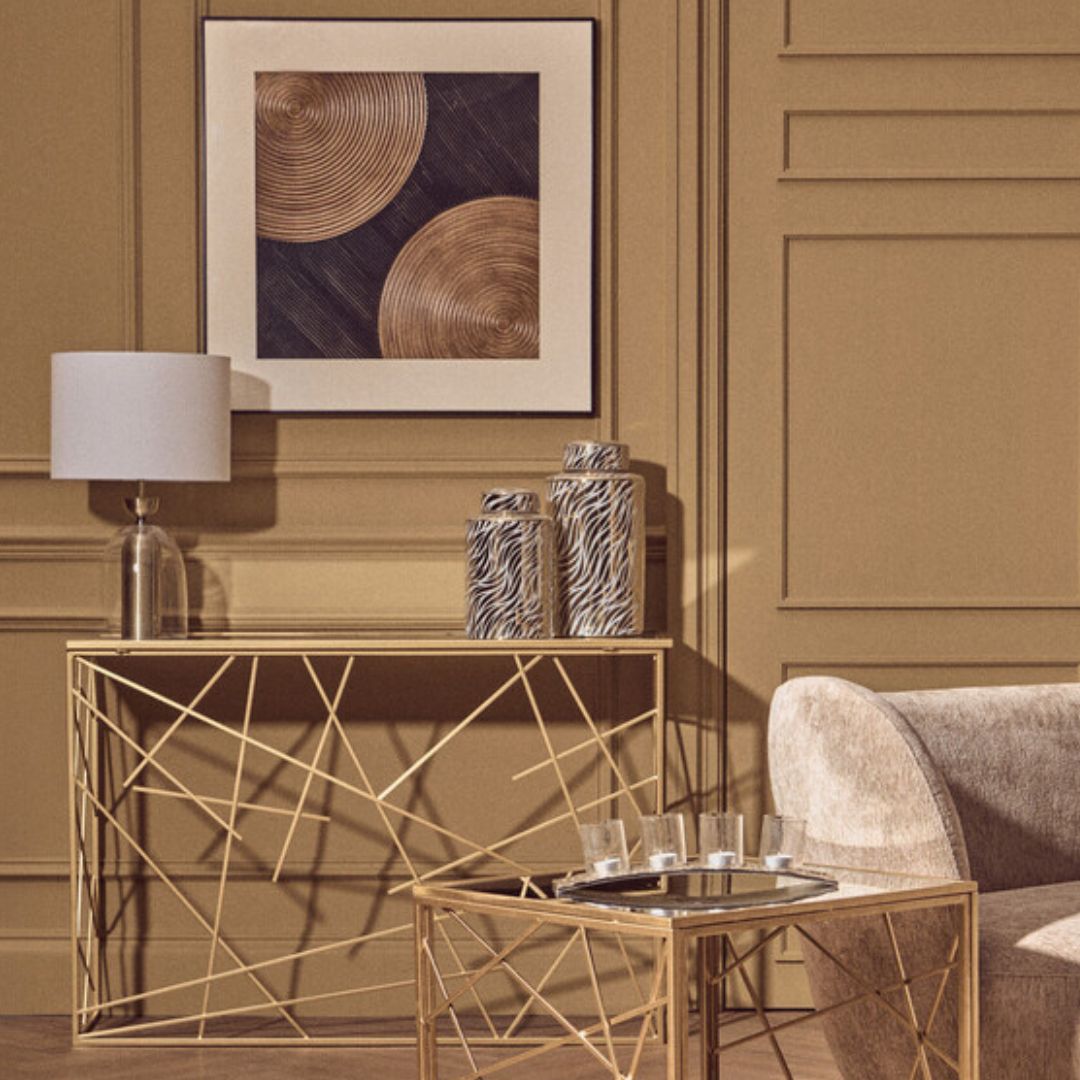 Alaric Glass Dome Brass Table Lamp - INSIDE HOUSE