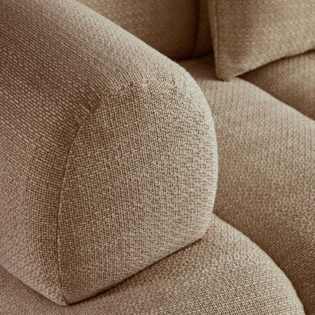 Alora Cream Linen Curved 3-Seater Sofa - INSIDE HOUSE