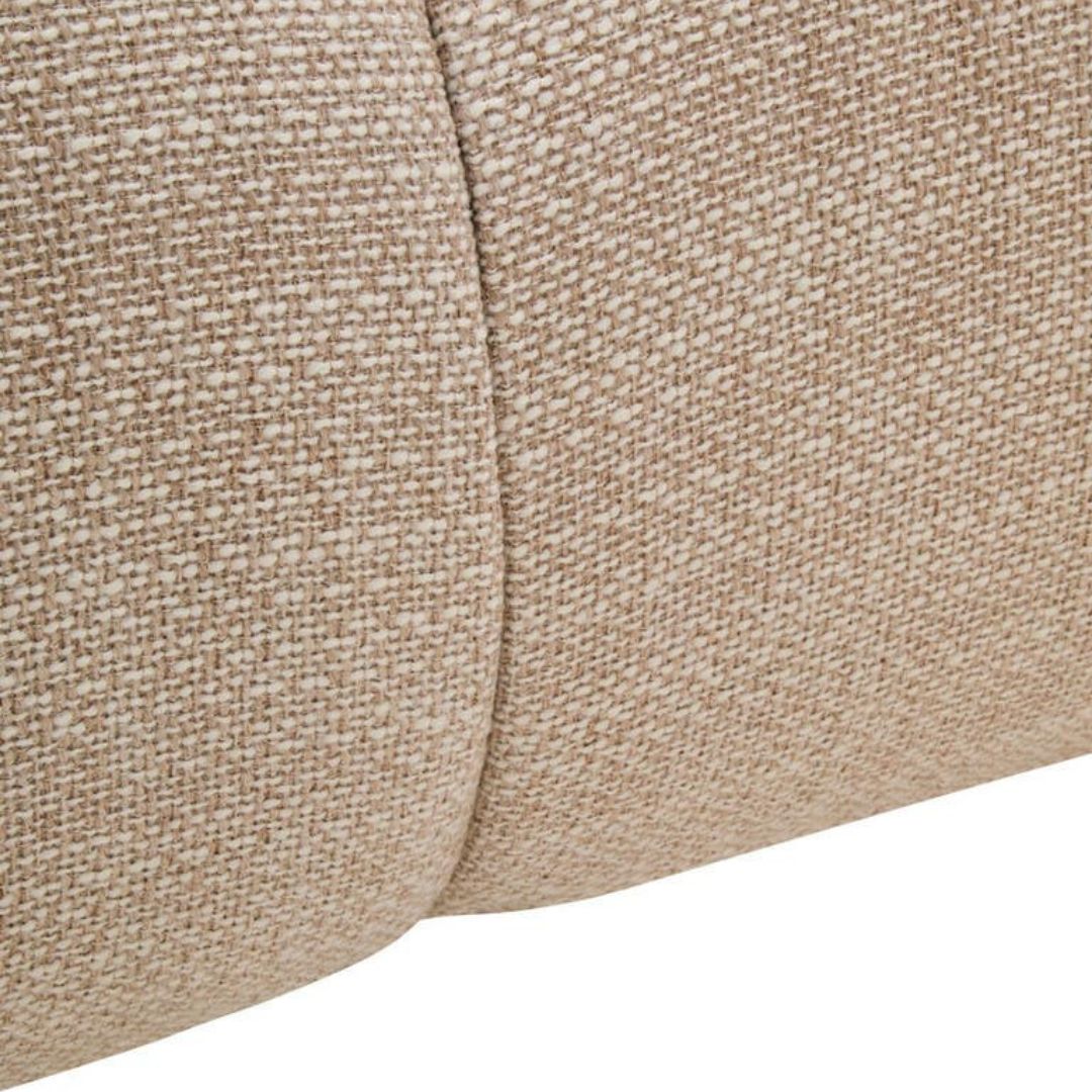 Alora Cream Linen Curved 3-Seater Sofa - INSIDE HOUSE